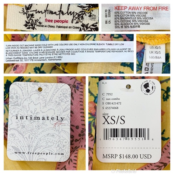 Free People NWT Sun Combo I'm the One Robe, XS/S - Picture 17 of 17